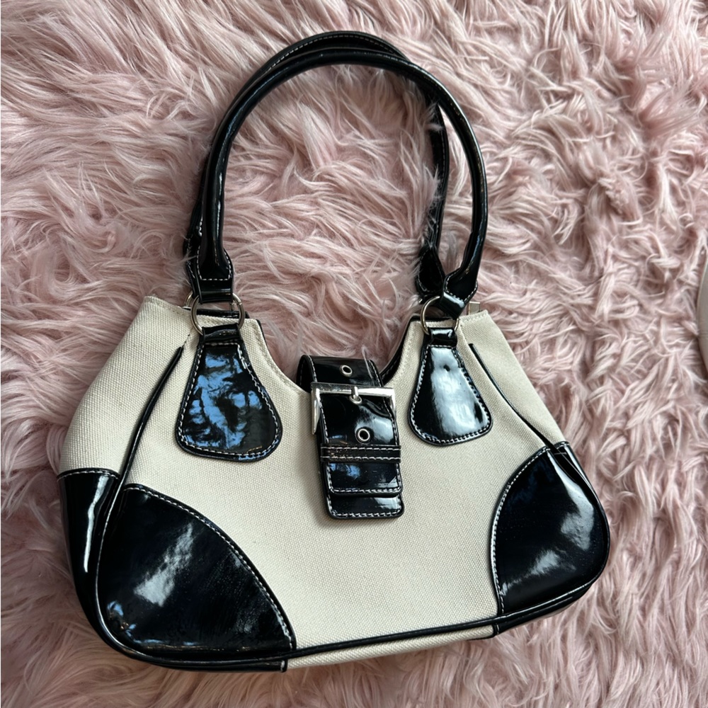 Black and white purse